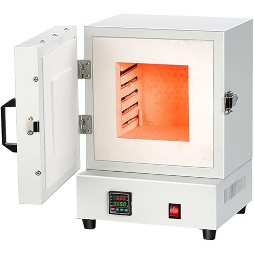 JXYQ Horno eléctrico de sobremesa Compacto de 2000 W, para fabricación de Joyas, fundición de Metales, esmaltado de cerámica y proyectos de Bricolaje, Temperatura máxima 1150 ℃