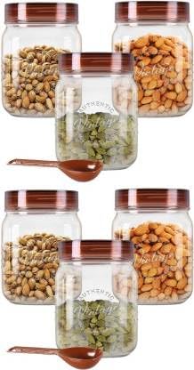 MILTON Plastic Grocery Container - 500 ml (Pack of 6, Clear)