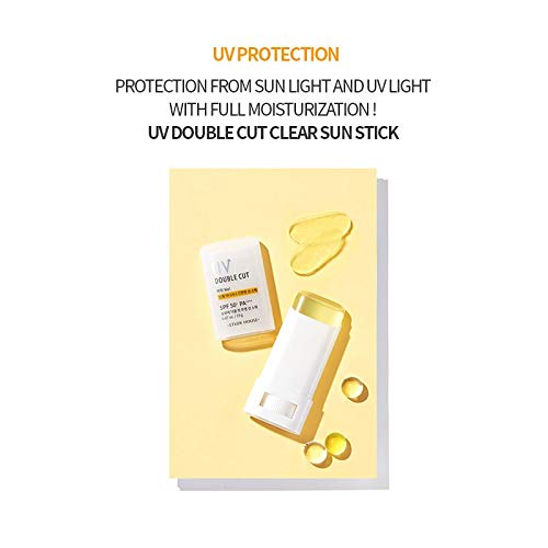 ETUDE HOUSE UV Double Cut Clear Sun Stick SPF50+/PA++++ | Smooth Moisturizing Protection from UV Rays | Kbeauty