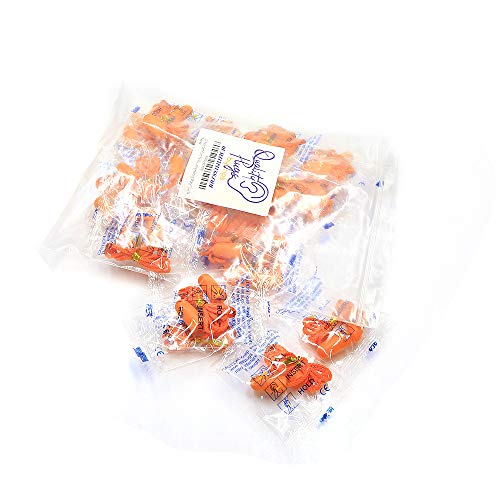 Foam Corded Ear Plugs 20 Pair - Soft NRR 32dB Noise Cancelling Sound Blocking Disposable Orange for Sleeping Snoring Studying Noise Hearing Protection Construction Shooting Sports Mowing Woodworking