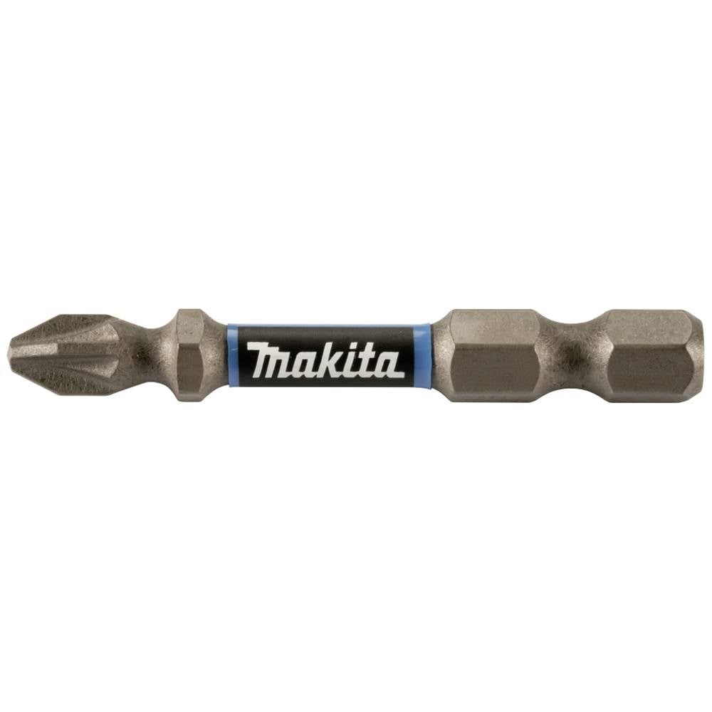 Makita Grau E-03383 Impact Premier Double Torsion Bits Pz2 50Mm Pack Of 10