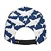 Fashion Baseball Cap Dad Hat for Women Men, Shark Fierce Blue Adjustable Snap Breathable Golf Cap Outwear