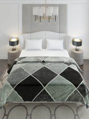 Image of Monte Carlo Double Bed Heavy Winter Blanket Denny 1 Ply PVC Pack 600 GSM | 3.2 KG (240x220 CM), Sea Green