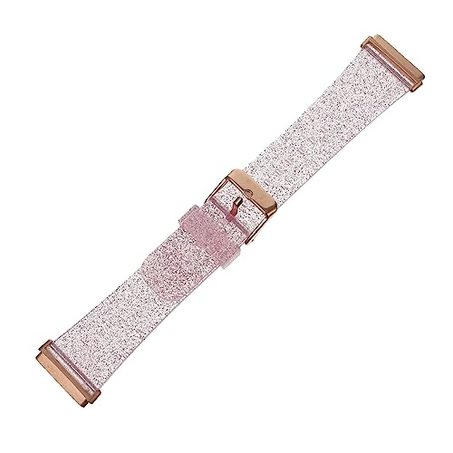 Correa de reloj para smartwatch que soluciona la rigidez con silicona suave y purpurina