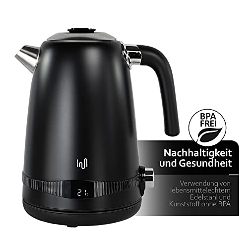 Impolio Retro Wasserkocher 1,7 L, Wasserkocher mit Temperatureinstellung, Wasserkocher Retro Vintage, Kettle Matt… - Image 4