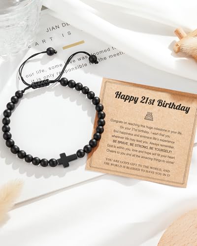 Tarsus Birthday Gifts for Men Teens, You are God's Gift to The World, 16th 18th 21st Birthday Cross Bracelet for Son Grandson Brother3