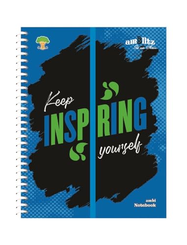 Image of amblitz Spiral Notebook | 18 X 24 CM | B5 Size | School /College Students's Choice for Note Making | 70 GSM Thick White Paper | Diary Size | Personal & Office Use | (300 Pages, RULED Notebook)