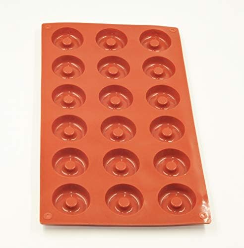 Selecto Bake Silicone Donut Molds 18-Cavity Doughnut Mould Non-Stick Donut Mould Baking Tray Donut Baking Pans for Making Doughnuts Cake Biscuit BPA Free Mini Cake Molds Tray for DIY