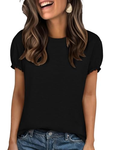 Image of UNCLECAT Women's Short Sleeve T Shirts Trendy Crew Neck Tops Basic Tee