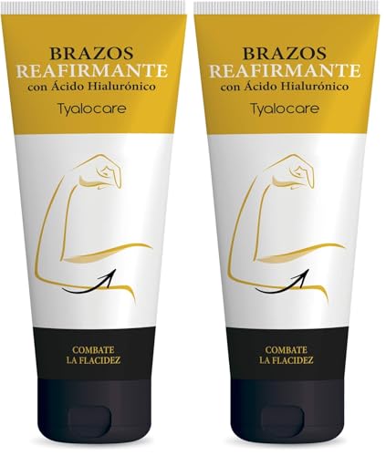 Tyalocare Reafirmante de Brazos - Crema Hidratante con Efecto Estilizador del Perfil de los Brazos y Refirmante Frente al Descolgamiento, Blanco, 225 Mililitros (Paquete de 2)