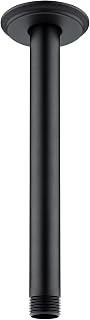 Anpean 8-Inch Matte Black Ceiling Mount Shower Arm with Flange - 304 Stainless Steel for Rain Shower Heads