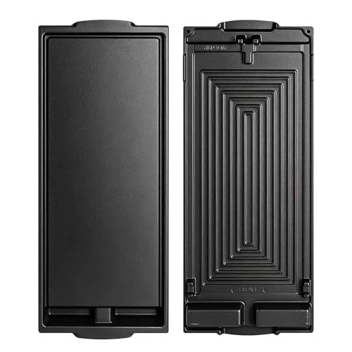 Image of Upgraded W10432544 Cast Iron Griddle for Whirlpool Gas Stove Top Griddle Parts, W10432539 Stovetop Griddle for Whirlpool KitchenAid Jennair Maytag Gas Cooktop Parts Burner Center Griddle Flat Top Pan