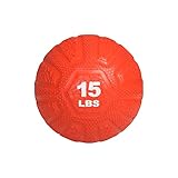 PRISP Weighted Rubber Medicine Ball - Weight Ball for Strength Exercises and Fitness Workouts, 15 lbs