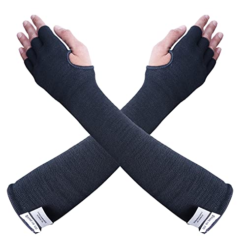 STEALTH-FIT Kevlar Sleeves, Cut, Bite, Heat Resistant Safety Arm Guards for Welding, Gardening, Protective Sleeves for Arms