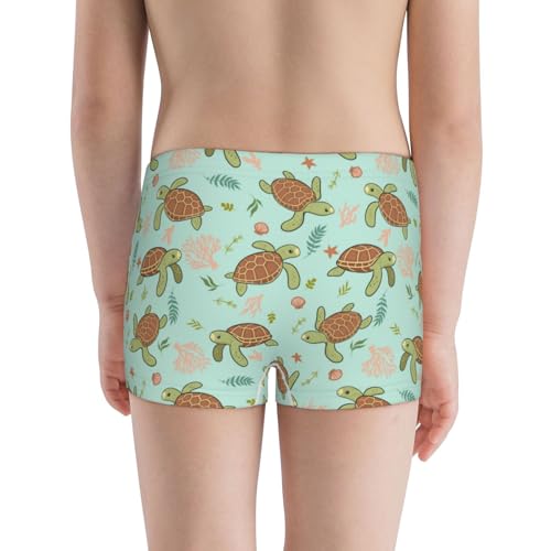 Boys' Cotton Boxer Brief Soft Underwear-Cute Sea Turtles3