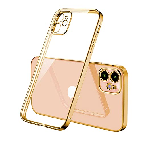 QziyanD OWA[XNGAt[bLP[X for iPhone 14 Plus 13 12 11 Pro Max Mini X Xs Xr 7 8 SE \tgVRNAJo[-Gold-for iPhone x xs