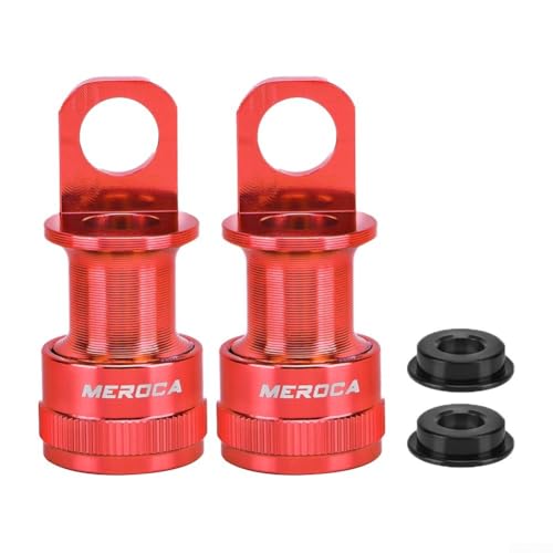 Para Brompton - Adaptador de montaje de pedal de liberación rápida para bicicleta, plegable, par de aleación de aluminio (rojo)