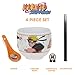 Culture Fly Naruto Ramen Bowl Set with Chopsticks and Spoon, 20 oz Ceramic Microwave Instant Noodle Bowls with Chopsticks, Ramen Noodle Bowl, Rice Bowl Anime Gifts for Men