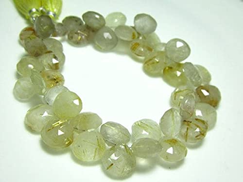 Quartz rutilé doré perles de qualité sans imperfections pour création bijoux