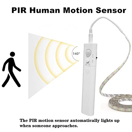 Tira de LED con sensor de movimiento, 5m luz blanca fría miniatura 6