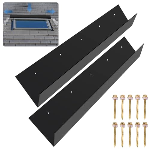 Rrygzxd 2 pcs Rain Diverter for Roof 3.2ft Rain Gutter Diverter Roof Rain Diverter for Shingles Roofing Roof Chimneys Doorways Windows and Roof Vents