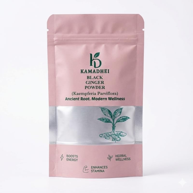 Black Ginger Powder - 100gm | 100% Pure & Natural Kaempferia Parviflora | Ancient Root Modern Wellness | Adrak Powder For Improved Stamina and Energy Boost - Pack Of 1-image-26