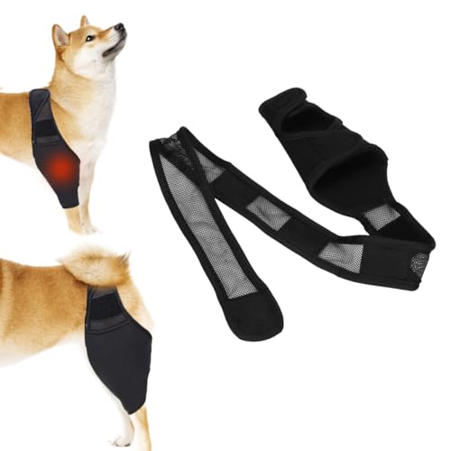 EIHI Kniebandage Hund Hinterbein für das Linke Bein - Hergestellt aus Neopren,für Kreuzbandriss,Bänderverletzungen,Patellaluxation oder Osteoarthritis - Größe M