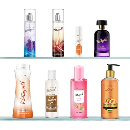 Wottagirl Secret Crush & Amber Kiss Body Splash Combo | Body Mist for Women | Long-Lasting Fruity, Floral & Musk Fragrance Duo | 60ml x 2