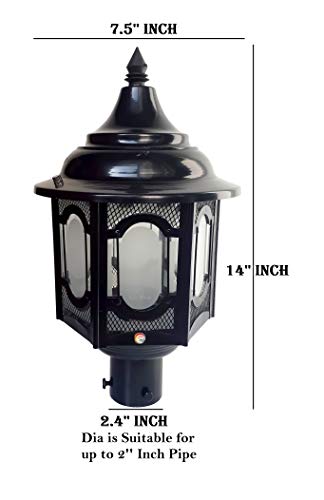 BrighLyt Metal & Glass, Waterproof Outdoor Gate Light – Weatherproof Pillar Lamp for Garden, Balcony, Entrance & Pathway (GL26, Pack of 1)