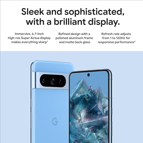 Google Pixel 8 Pro - Unlocked Android Smartphone with Telephoto Lens and Super Actua Display - 24-Hour Battery - Obsidian - 128 GB by Google - Image 2