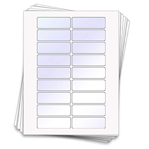 90 Essential Oil Bottle Printable Labels for 5 ml, 3 x 1 inches, Weatherproof and Waterproof Clear Gloss