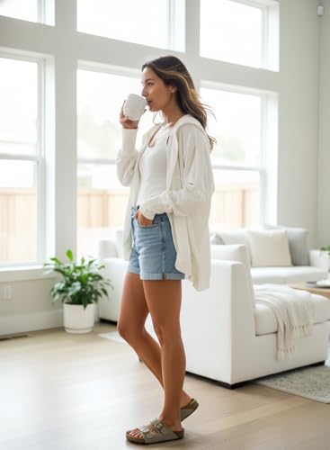Image of Womens Oversized Cardigan Hooded Open Front Sweatshirt Drop Shoulder Long Sleeve Fall Jackets Outwear