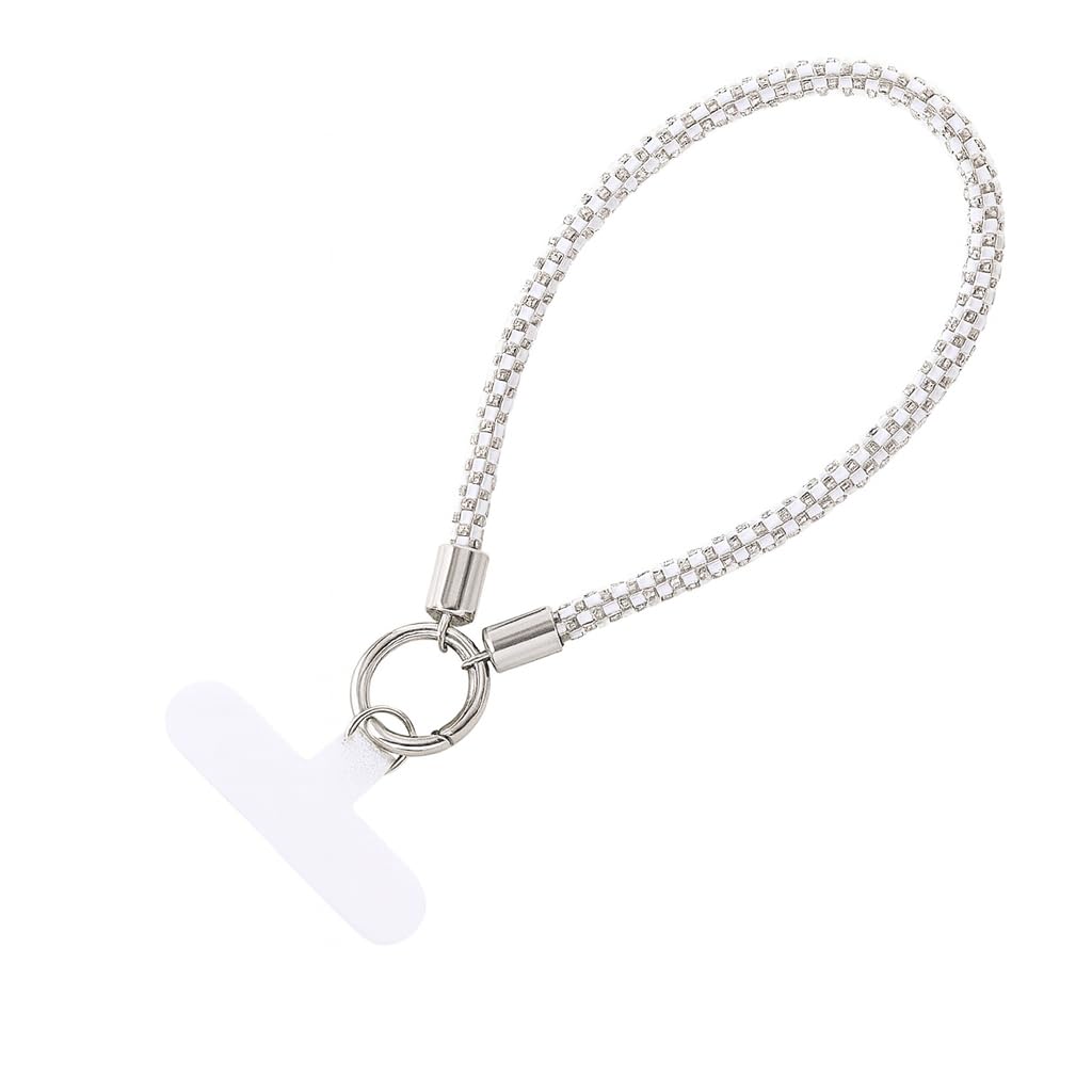 COVERLY Sparkly Rhinestone Diamond Phone Lanyard Wrist Strap with Tether Patch – Compatible with All Phones, Secure Hands-Free Wrist Strap for iPhone, Android, Keys & Camera-image-17