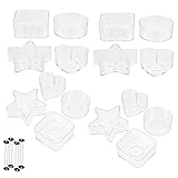 Tasses à bougies chauffe-plat transparentes : le récipient à échantillons de petite taille est idéal pour ranger dans un , une poche un à dos, des décorations de bougies pour la fabrication de bougies.