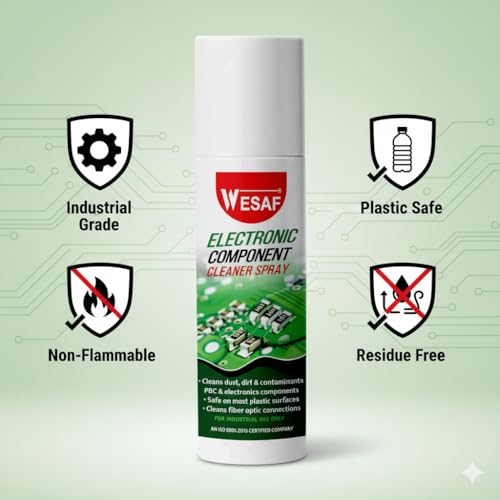 Image of Wesaf Contact Cleaner Spray 500ml | PCB Cleaning Spray | Electronic Components Cleaner for Circuit Board, Switches, Keyboard & CPU, Non-Flammable Residue Remover, Fast Evaporating-Grade 2003