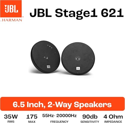 Image of Stage1 621-175W 6 inch(16cm), 2 Way Coaxial Speaker, Polypropylene woofer Cone, Mylar Balanced Dome Tweeter (with Grill)