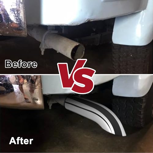 Image of MuHize 3.5 inch Inlet Exhaust Tip, 3.5 inch Outlet 12 inch Length Exhaust Elbow