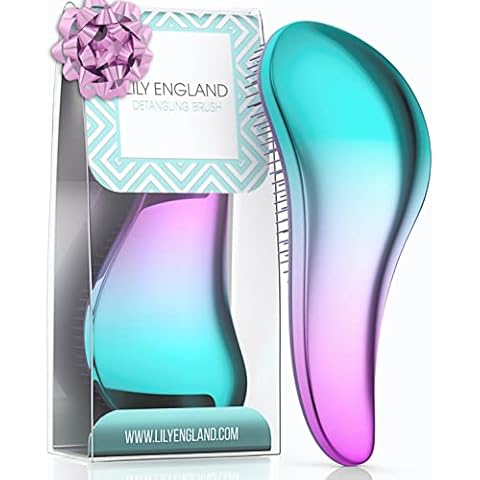 Haarbürste ohne Ziepen | Die Perfekte Bürste für Locken, Dickes, Dünnes, Langes, Kurzes oder Glattes Haar | Entwirrbürste für Damen und Kinder in Edlem Ombre, Lily England Cover