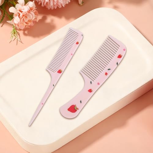 Set de 4 peines pequeños de plástico para niños y niñas miniatura 4
