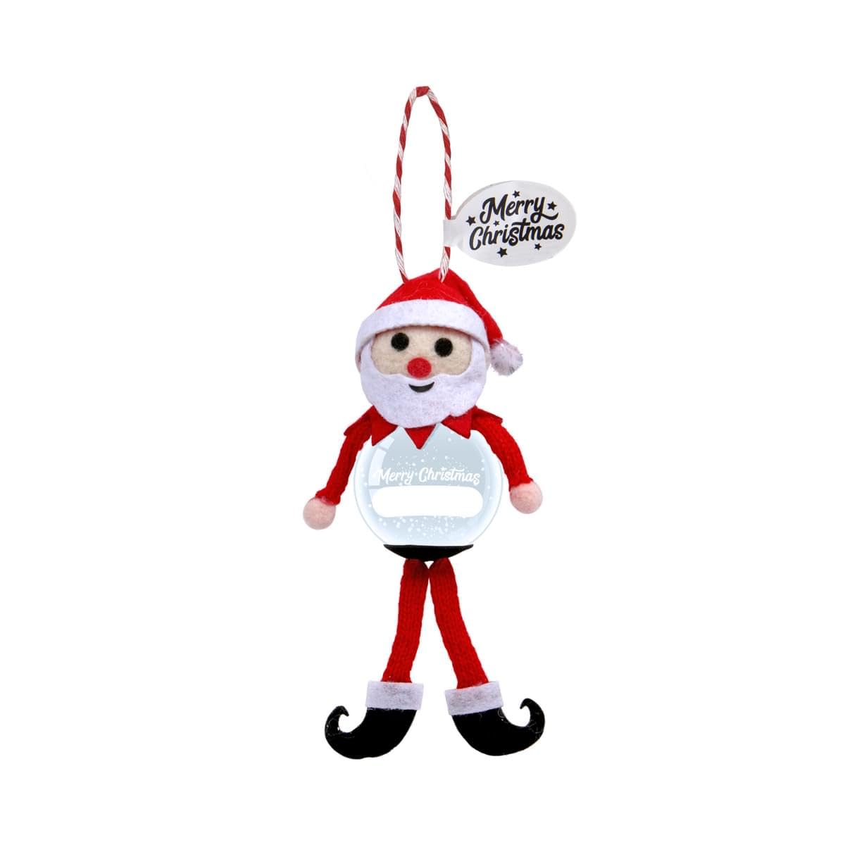 Personalised Snowglobe tree decoration (Blank Santa)