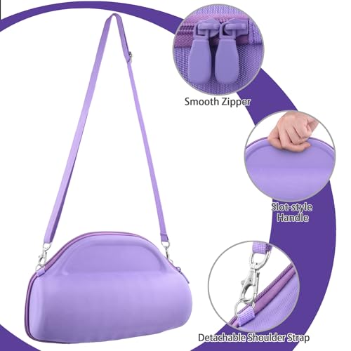 Image of co2CREA Case for JBL Charge 6 Portable Bluetooth Speaker, Purple | High-Density Foam Padding, Reinforced Handle, Detachable Shoulder Strap, Compact Lightweight Design, Dust Protection