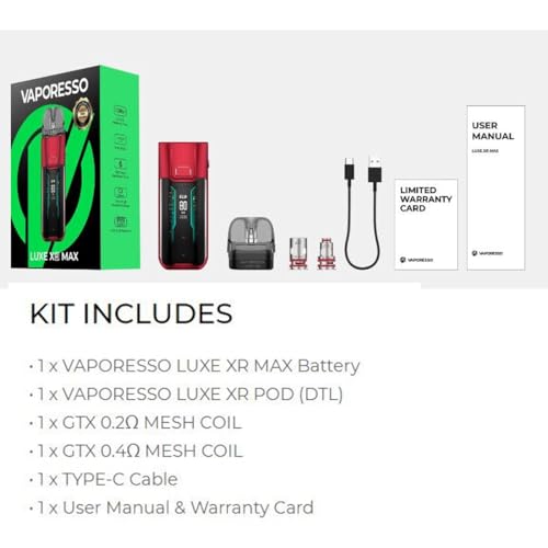 Miniatura 7 de Vaporesso Luxe Xr Max Kit Vape 80w 2800mah Batería 5ml Fit Luxe X Xr Pod Mtl To Dtl Vaping E Cigarette Vaporizador Sin Nicotina Dtl Single Pod Rosa