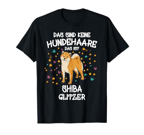 Shiba Inu Glitzer Akita Hundehalter Geschenk Gassi Hunde T-Shirt