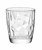 Bormioli Rocco Diamond Double Old Fashioned Glasses, Clear, Set of 6, 13-1/4 Ounce