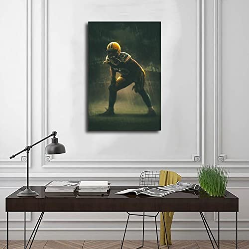 A. J. Hawk American Football Poster Canvas Poster Bedroom Decor Sports Landscape Office Room Decor Gift Unframe: 16X24Inch(40X60Cm) #TOP2