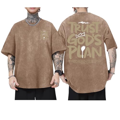 Image of BINTEHGS God Christian T Shirts for Men Jesus Faith Shirt Acid Wash Oversized Tees Bible Verse Graphic Vintage Tshirt