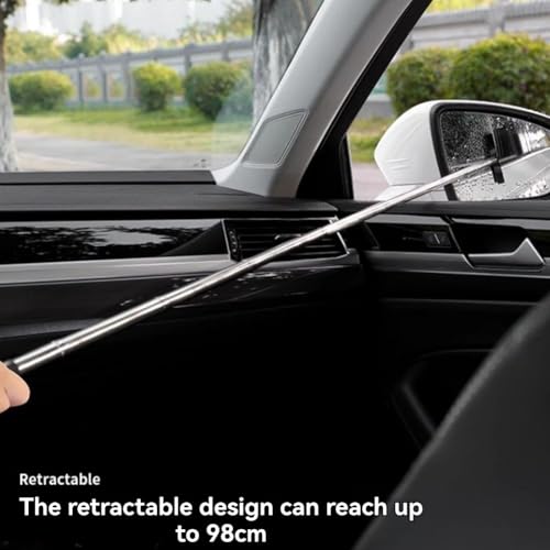 Cepillo telescópico de limpieza para espejos retrovisores de coche con mango extensible 3