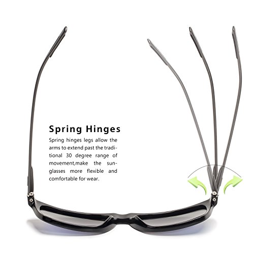 Image of Square Aluminum Magnesium Frame Polarized Sunglasses Spring Temple Sun Glasses