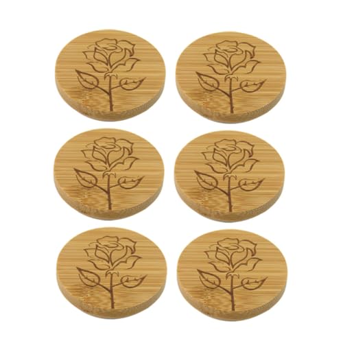 Unomor Bamboo Yogurt Lid Leak-proof Glass Mousse Cup Lid for Yogurt or Mousse Bottles