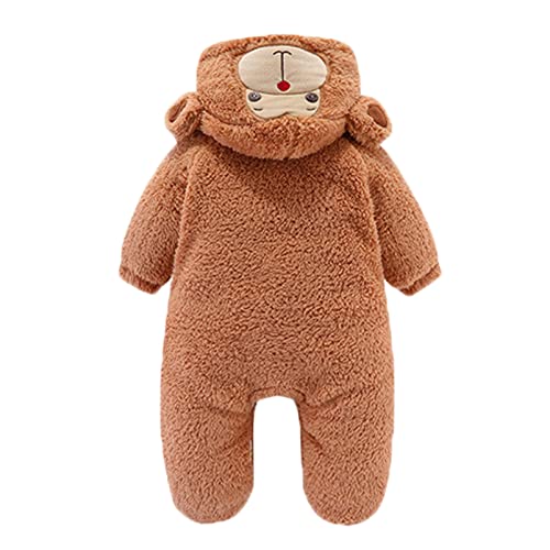 Image of Gaorui Newborn Baby Jumpsuit Outfit Hoody Coat Winter Infant Rompers Toddler Clothing Bodysuit Cartoon